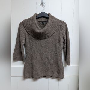 Classiques Entier Atelier Brown Cowl Neck Cashmere Sweater, Small